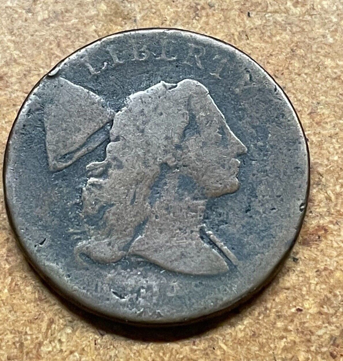 1794 U S Large Cent Copper Penny Coin Flowing Hair Rough But 100% Unkown Variety