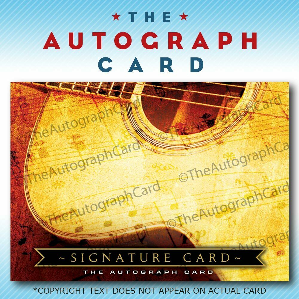 The Autograph Card Blank Signature Card: MUSIC signed sign auto theautographcard
