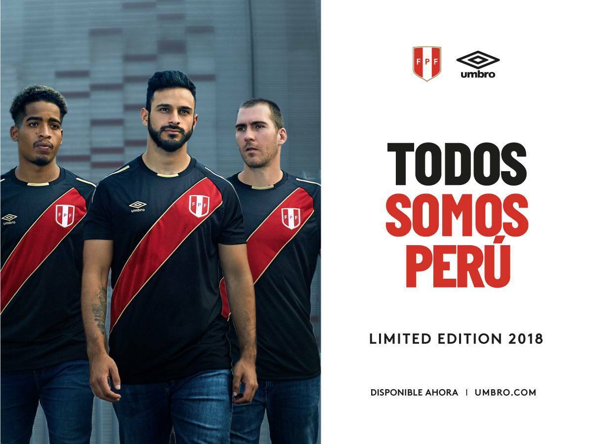 Official Authentic Peru Black Jersey Soccer 2018 Russia Shirt Limited Edition !!