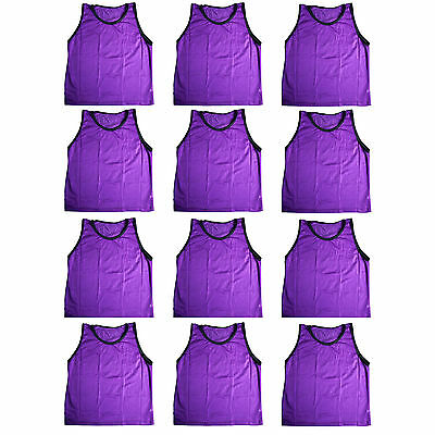 12 Adult Purple Scrimmage Vests Pinnies Soccer, Lacrosse, Basketball ~ New! Usa