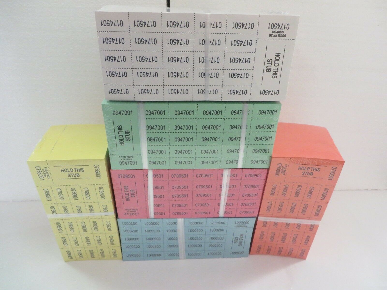 500ct Chinese Auction/penny Social/penny Sale Tickets - 6 Colors To Choose From