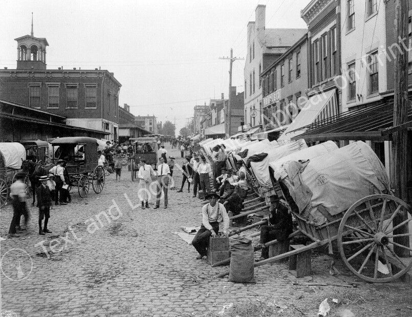 1908 Sixth Street Market, Richmond, VA Vintage Photograph 8.5