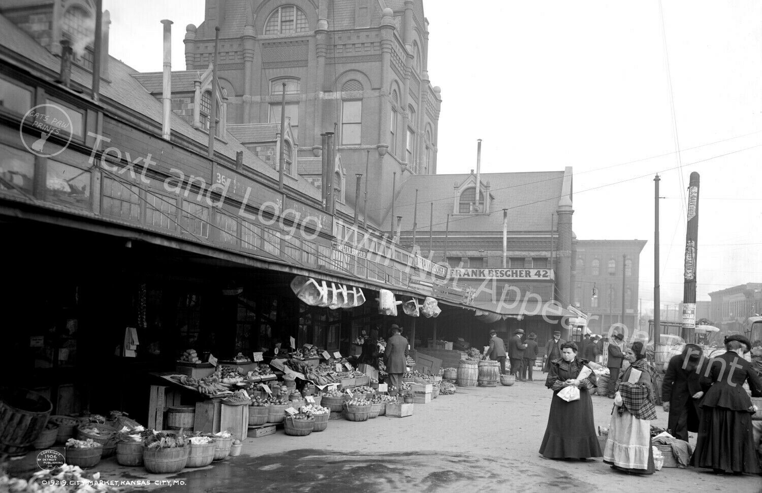1906 City Market, Kansas City, MO Vintage Photograph 11