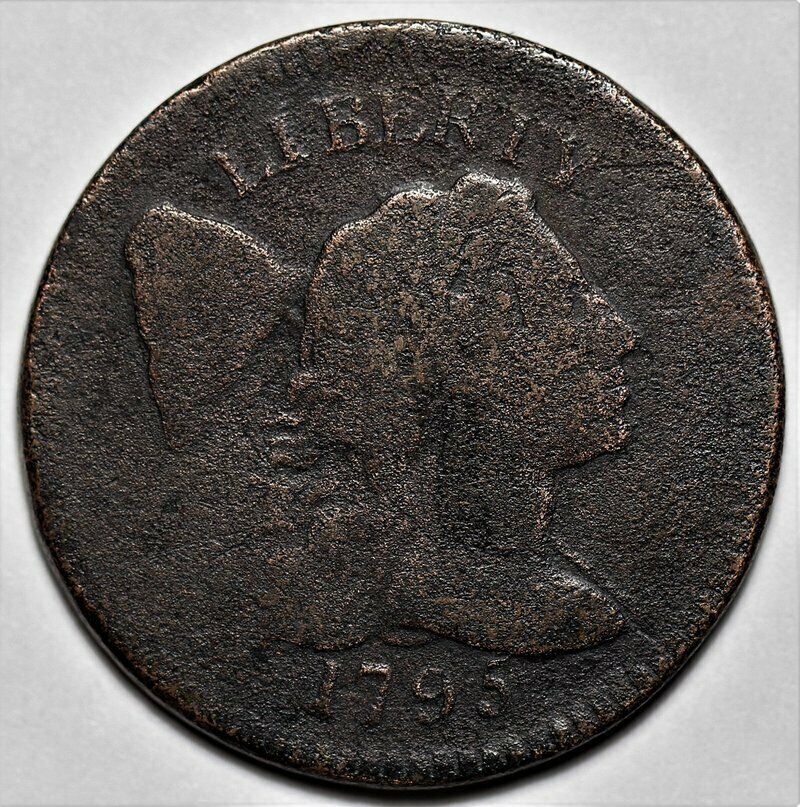 1795 Liberty Cap Large Cent - Plain Edge Variety - Us 1c Copper Penny - L20