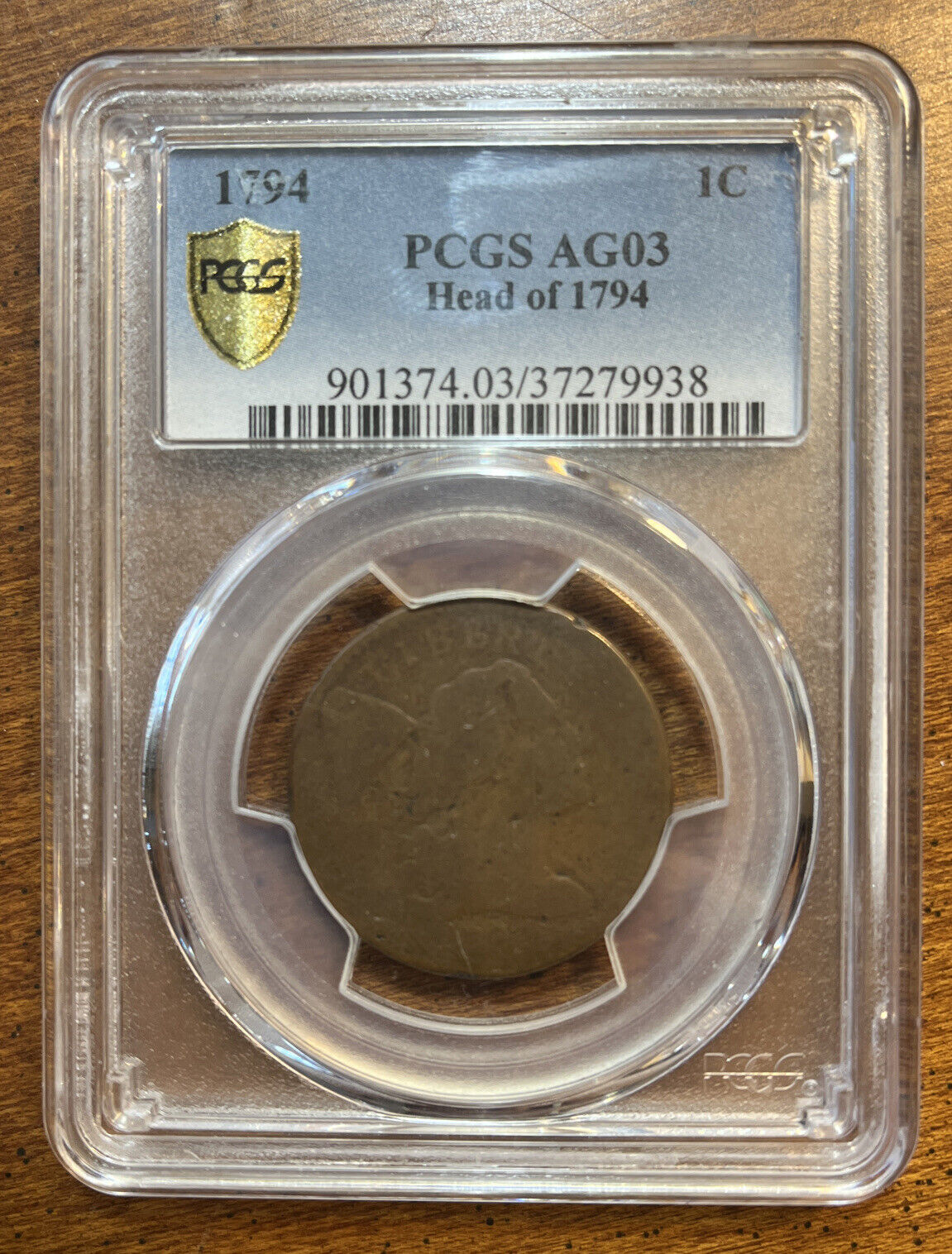 1794 Liberty Cap Large Cent Head of 1794 S-45 R5+  PCGS AG03   Priced BELOW BID!